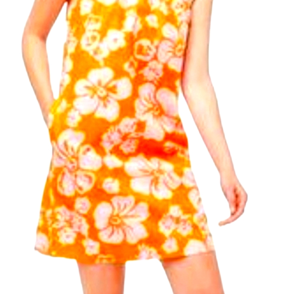 J CREW HALTER HIBISCUS DRESS